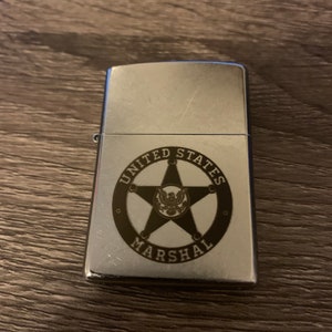 US Marshal Zippo Lighter Engraved