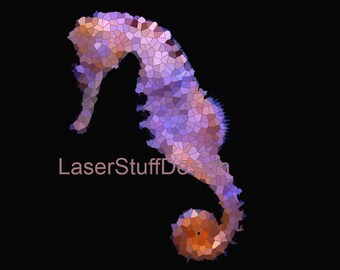 Seahorse Stain Glass Photo