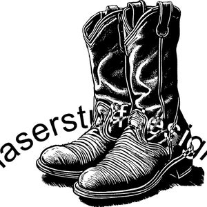 Cowboy Boots Vektor SVG Datei zum gravieren