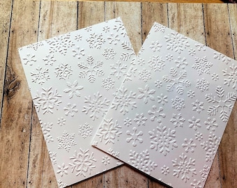 Papeles con relieve de copos de nieve, frentes de tarjetas texturizados para hacer tarjetas DIY, hojas de fondo invernales, efímeras para scrapbooking, etiquetas de regalo, conjuntos al por mayor