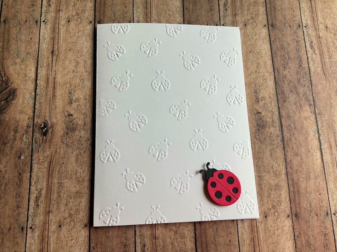 Ladybug Embossed Notecards (4) - Etsy