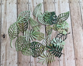 Fern Leaf Paper Cutouts, Greenery Embellishments (21)