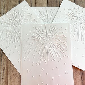 Feux d'artifice en relief sur papier cartonné 80 lb, décoration pour carte, scrapbooking du 4 juillet, journal indésirable, célébration de la fête de l'indépendance, barbecue estival
