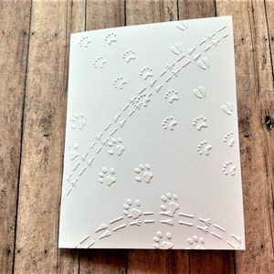 Cartes en relief traces d'animaux, cadeau pour amoureux de la nature, 4 cartes de correspondance vierges, mots de remerciement, invitations de scouts, anniversaire de randonneurs, photo de chasseur