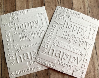 Feliz Aniversário em Relevo 3D em Cartolina Branca (8)