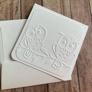 Mini cartões de corujas adoráveis, cartões para pequenas empresas, agradecimentos, envelopes para gorjetas, bilhetes para lancheiras, caixas para presentes, etiquetas de identificação feitas à mão