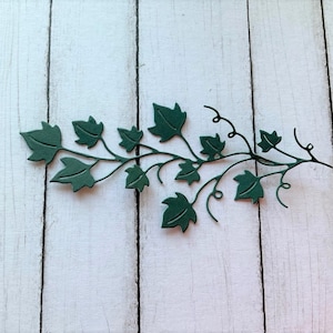 Ivy Vine Paper Cut Outs, Green Ivy Accent Paper Die Cut, Leaves and Plants, Summer Foliage, Leaf for Cardmaking, Scrapbooking, decoupage