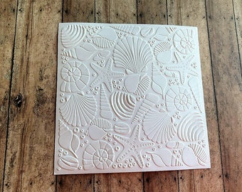 Seashell Embossed Paper 5x5 (8)