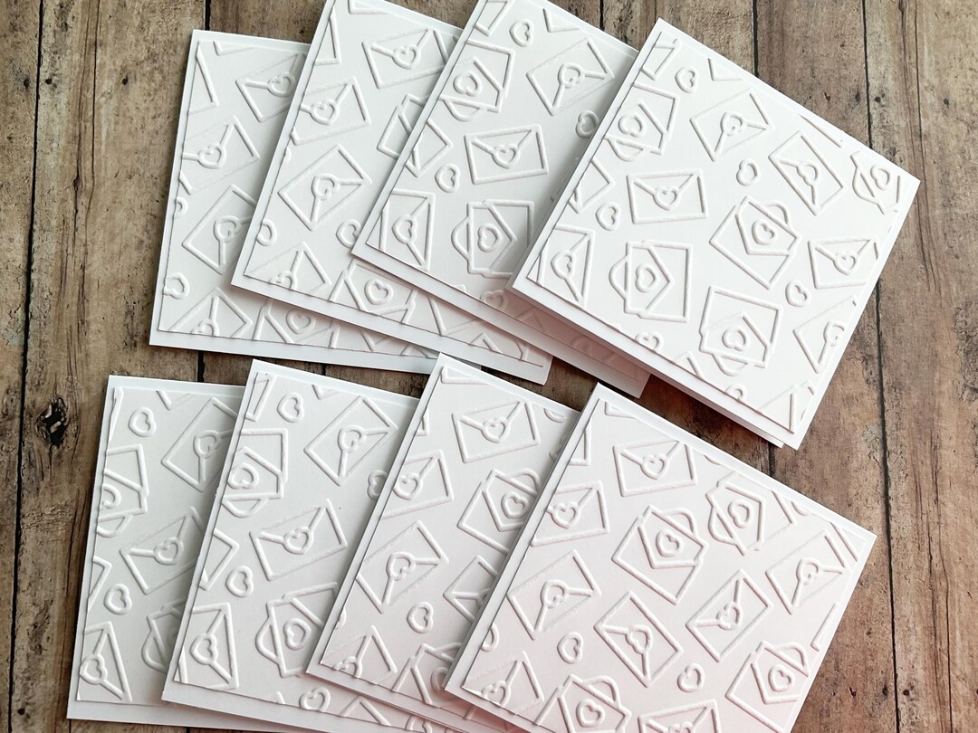 Floating Envelopes With Heart Mini Note Card Set (8) - Etsy