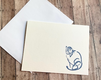 Japanese Cat Calligraphy Notecard Set (4)