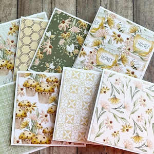 Honey Bee Mini Cards, Thank you, Gift Enclosures (8)