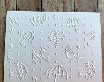 Umbrella Embossed Background Paper (10)
