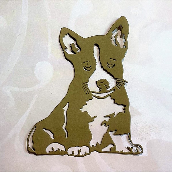 Corgi Embellishments for Cardmaking, Die Cuts for Scrapbooking, Journaling, Dog Paper Shapes, Dog Die Cut, Paper Craft Supplies, Welsh Corgi