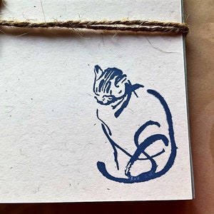 Ensemble de cartes de correspondance de calligraphie de chat japonais, papeterie de chat, cartes minimalistes, cadeau pour les amoureux des chats, cartes de remerciement, je pense à vous, petit cadeau
