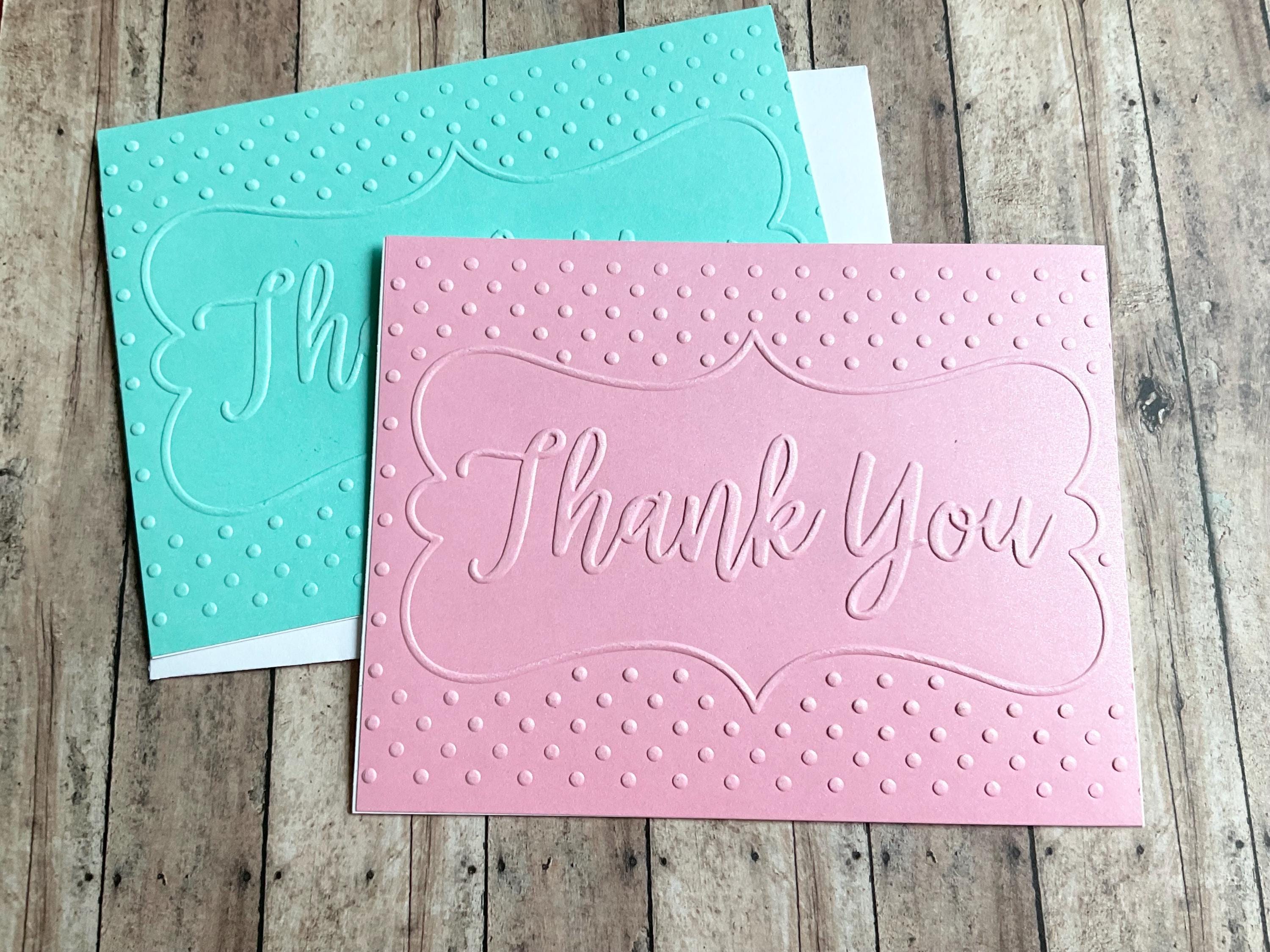 Thank You Cards in 5 Shimmery Assorted Colors (5) - Etsy