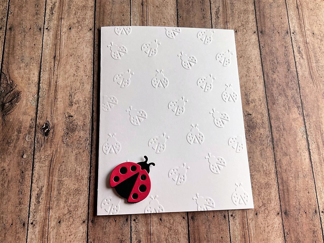 Ladybug Embossed Notecards (4) - Etsy
