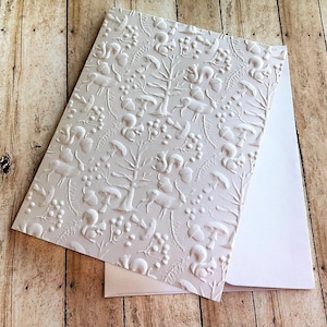 Cartes de correspondance en relief animaux de la forêt, cartes d'amis de la forêt 3D, lot de 4 à l'intérieur, cadeau pour les amoureux de la nature, écureuil, cerf et champignons