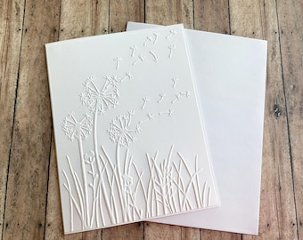 Dandelions Blowing in the Wind Embossed Cards (4)
