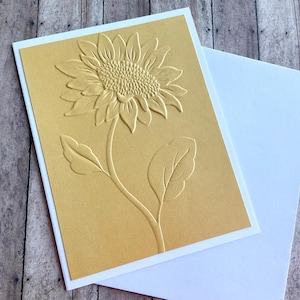 Weiße 3D Sonnenblume Karten Set, minimalistisches Design, geprägte A2 Notizen, Danke, Geburtstagsgeschenk, handgemachte Grüße, handgemachte Briefpapier