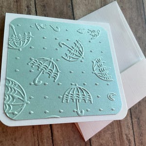 Umbrella Mini Grußkarten, Braut Babypartykarten, kleine Get Well Notizen, Tip Umschläge, Geschenkbeilagen, Handgemachte Tischkarten, Schimmernd