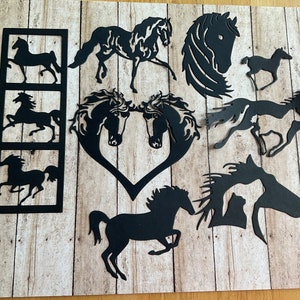 Horse Assortment Pack, Equestrian Shapes for Scrapbooking, Paper Shapes for Journaling, Cowboy Cowgirl Birthday, School Craft Project, Pony