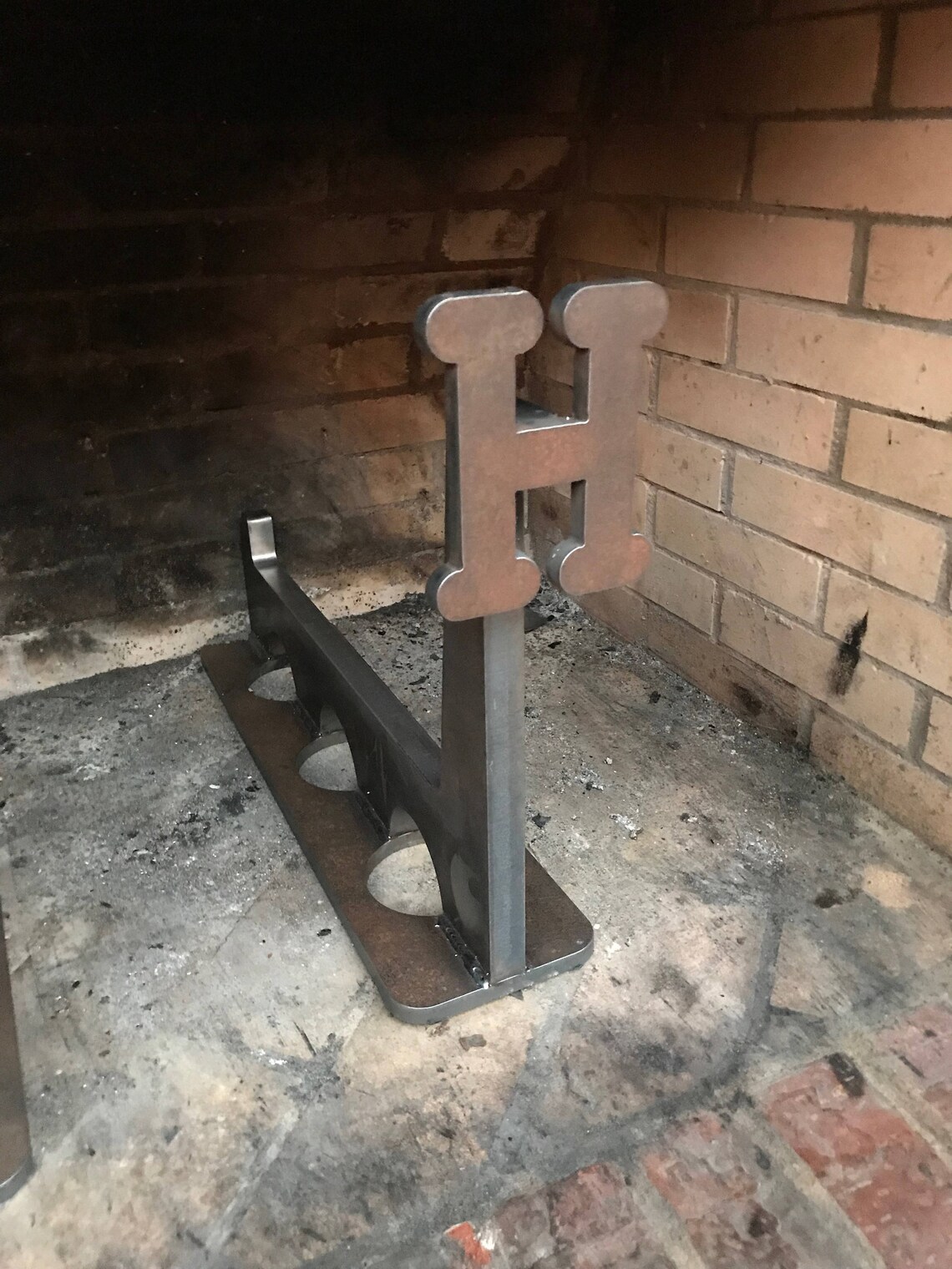 Custom Fireplace Andiron Etsy