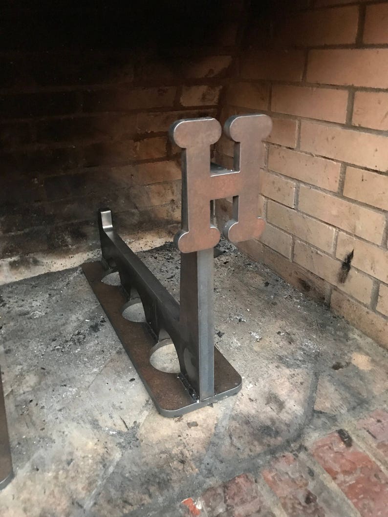 Custom Fireplace Andiron Etsy