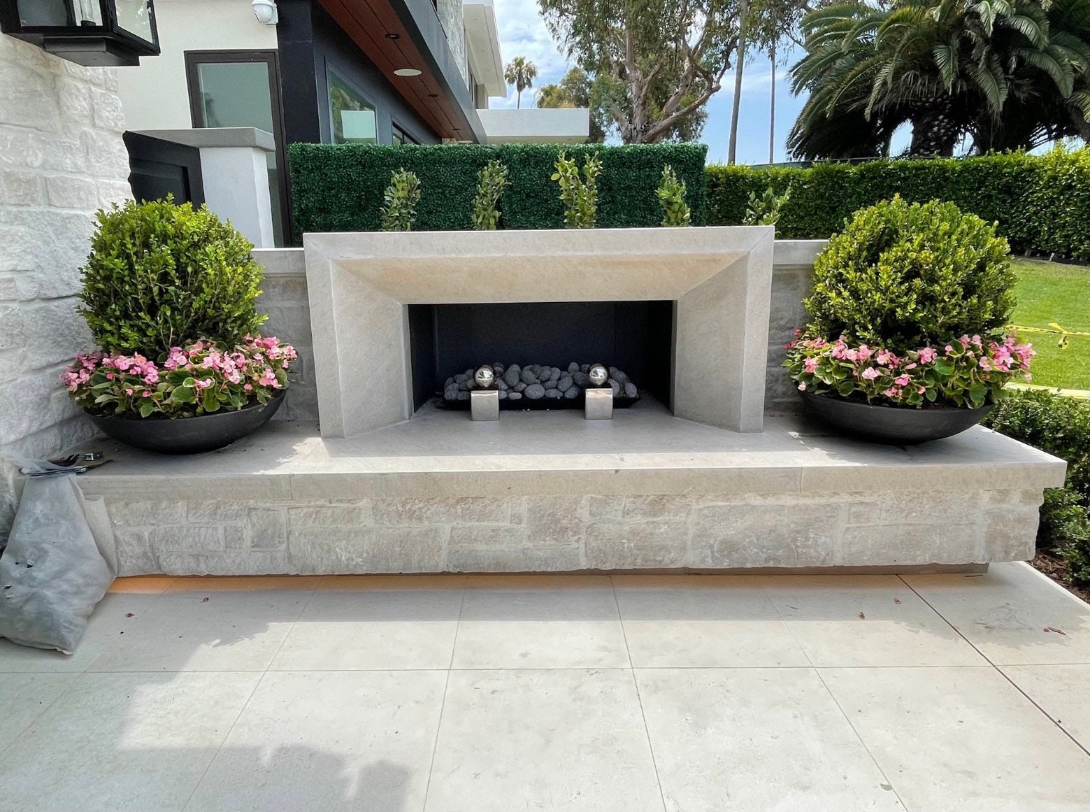 Stainless Steel Ball & Box Fireplace Andiron Set Etsy