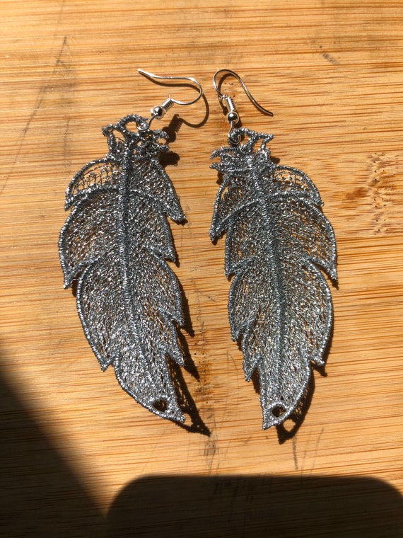 Lace earrings online best sale