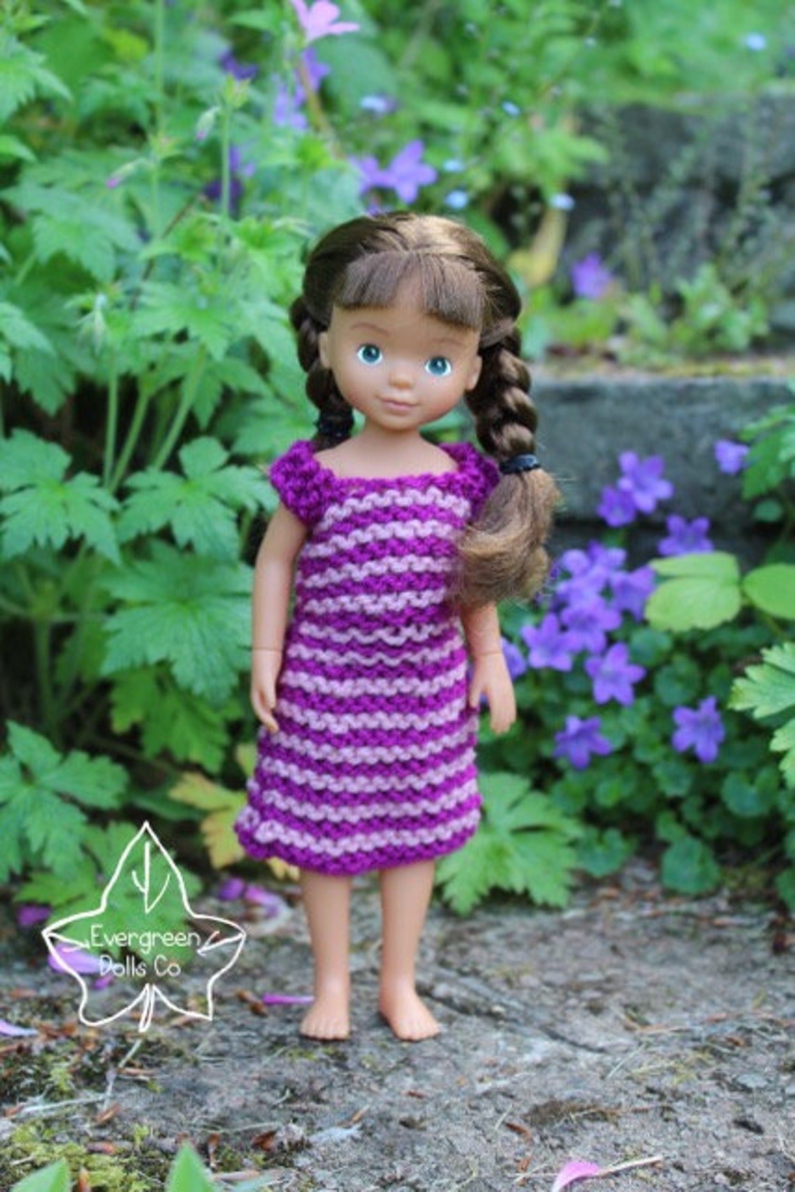 Knitting Pattern PDF Knitted Dolls Dress Barbie Doll Dress 3-in-one Easy Knitting Pattern