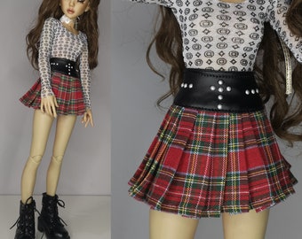 Pleated skirt for  doll msd size 1/4