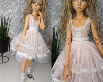 Lace dress for bjd doll msd size