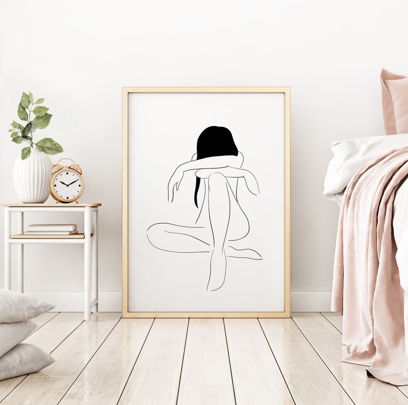 Silhouette Print wall art Print Poster Wall Art stampabile | Etsy