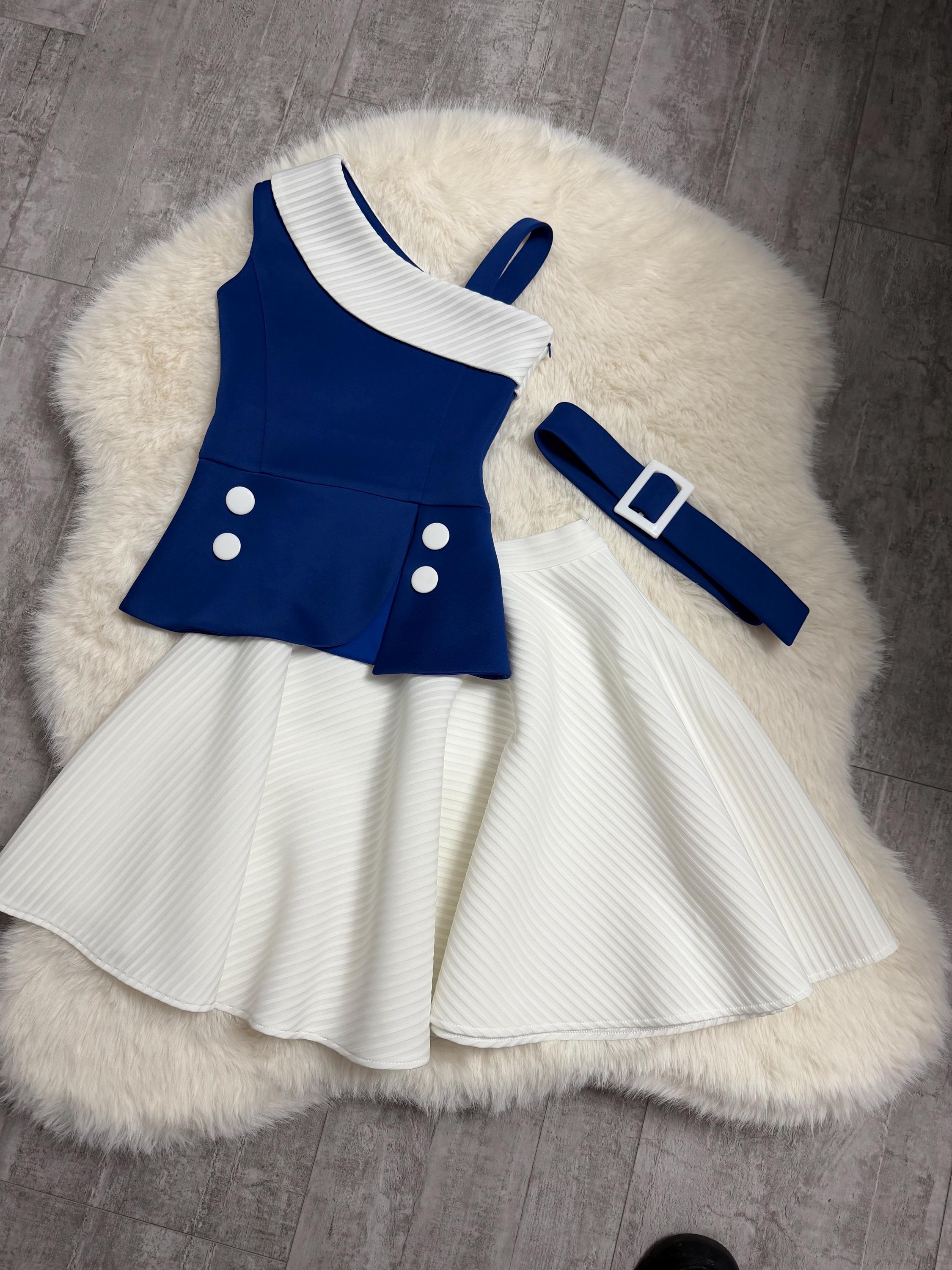 cassie's blue dress euphoria Men's Astor Royal Blue Microcheck Jacket