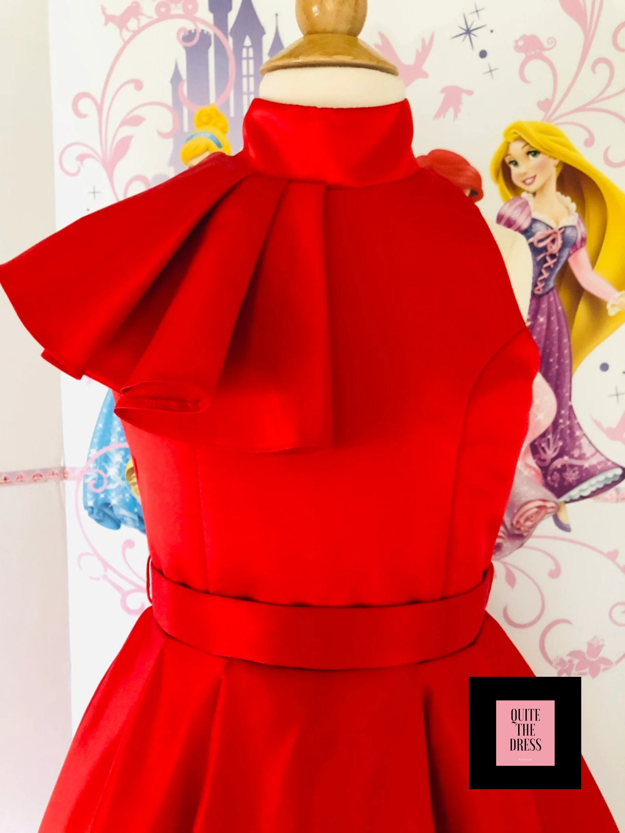 red interview dress red interview dress Pageant dress with belt Girls satin fluffy dress Pageant red Girls outfit Custom Pageant Cocktail ruffles red dress
