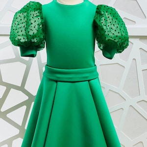 Robe de reconstitution historique bleu royal blanc pour filles, tenue décontractée avec manches en néoprène pour le numéro d'ouverture, reconstitution historique personnalisée, robe à manches de cocktail