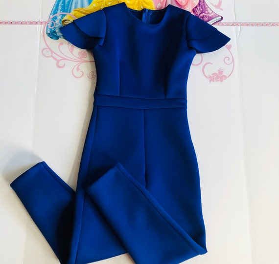 royal blue romper outfit