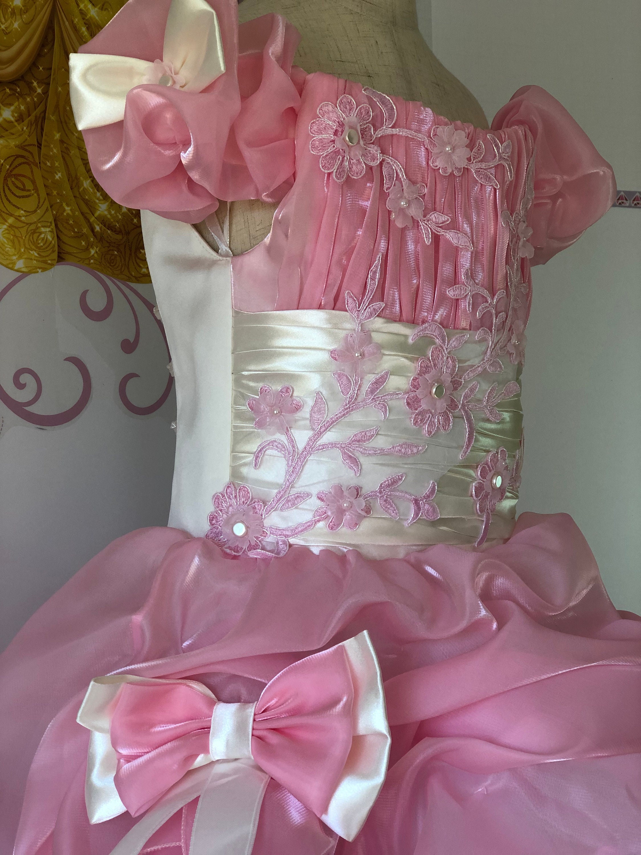 White-Pink Junior Prom Dress GTEEN125 main image 1