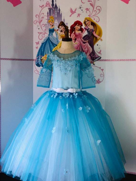aqua ball gown