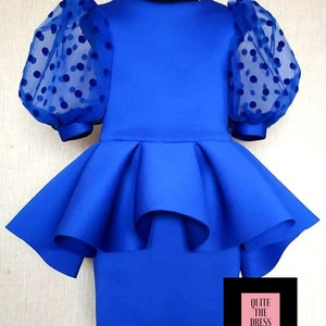 Royal blue cheap interview dress