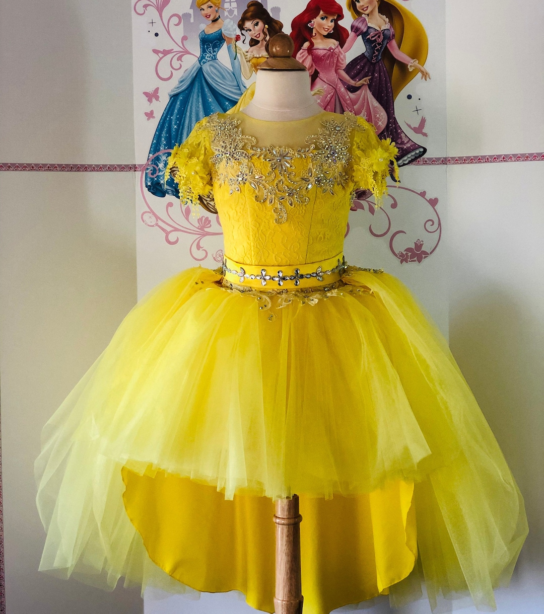 Yellow Custom Pageant Girls Dress Party Birthday Holiday - Etsy