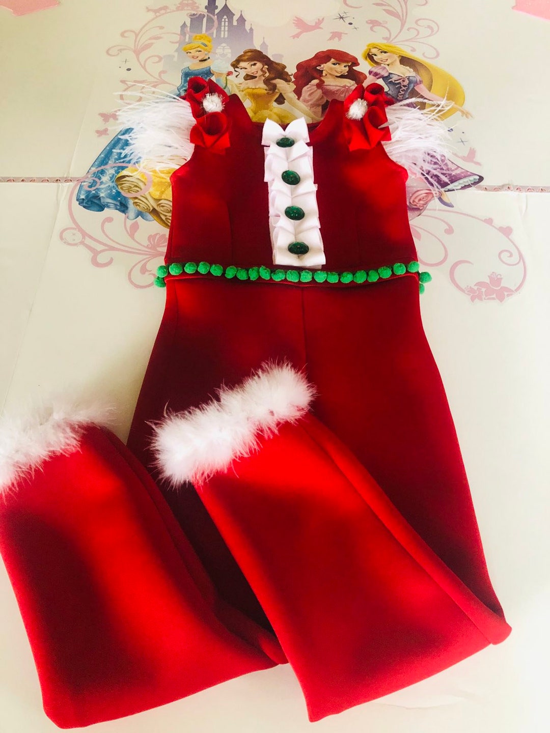 Custom Pageant Christmas Jumpsuit Romper Pageant New Year Outfit With