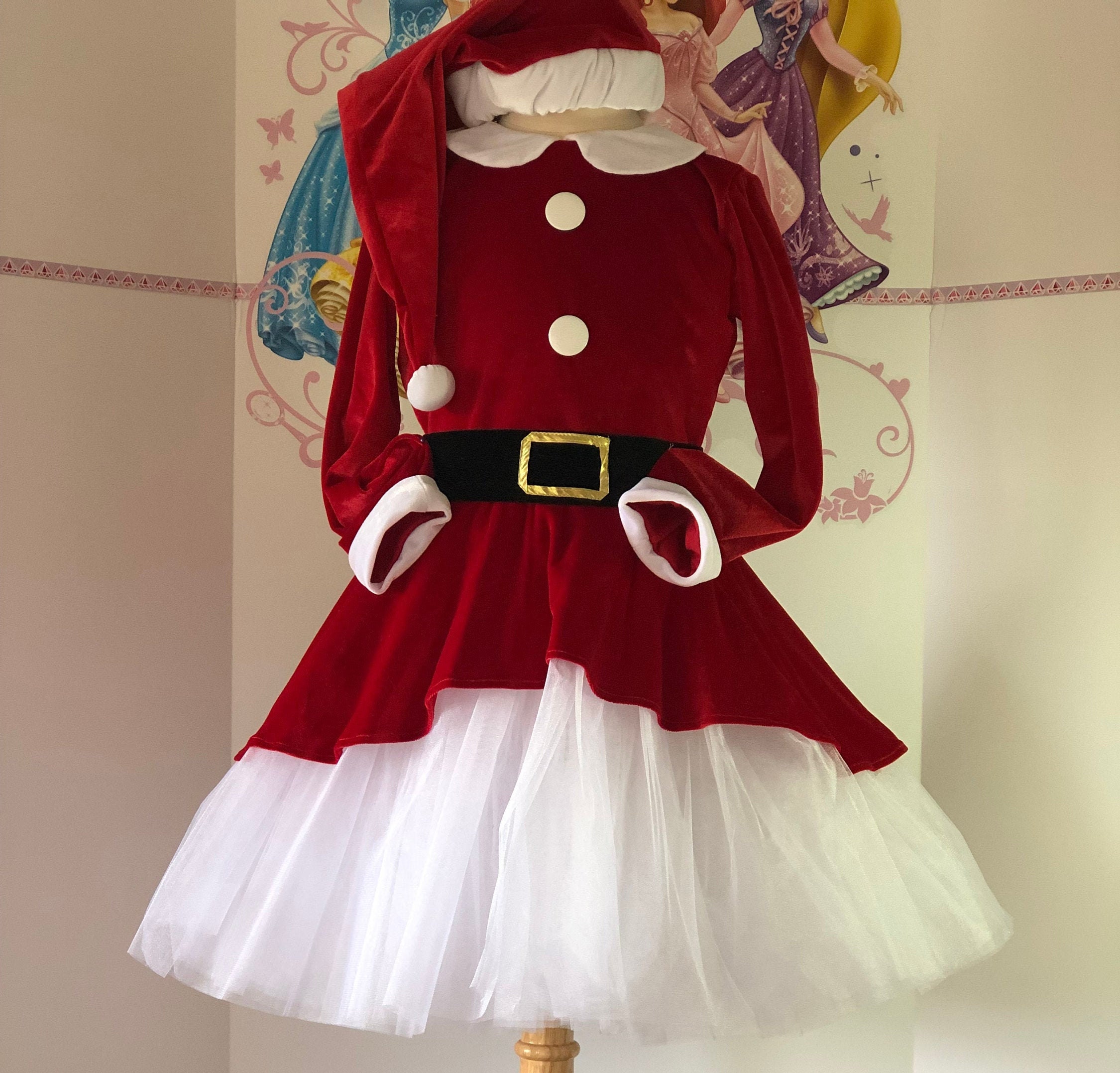 Red vest dress set for Christmas and New Year's outfits A05 main image 1