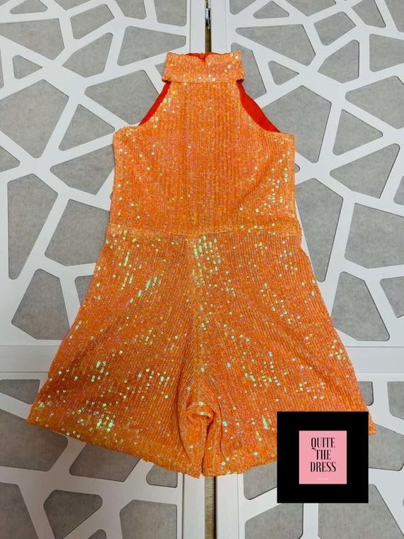 Halter Neck Orange Jumpsuit Missguided ASOS DESIGN Sequin Cowl