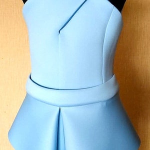 Light blue interview outfit Pageant scuba outfit Girls neoprene jumpsuit Baby blue casual girls jumpsuit Custom pageant scuba girls romper