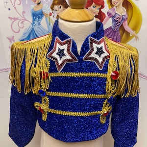 Red White Blue outfit Pageant Fun Fashion girls patriotic outfit Custom pageant RWB sparkly jacket Red White Blue wear Unique patriotic wear