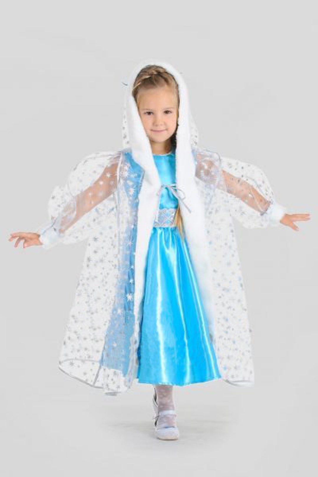 elsa silver dress Blue Silver Christmas Outfit Pageant Dress Girls Elsa Outfit Birthday Party  Girls Dress Disney Inspired Frozen Elsa Snow Princess Dress OOC