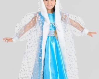 Blue Silver Christmas outfit Pageant dress Girls Elsa outfit Birthday Party girls dress Disney Inspired Frozen Elsa Snow Princess Dress OOC
