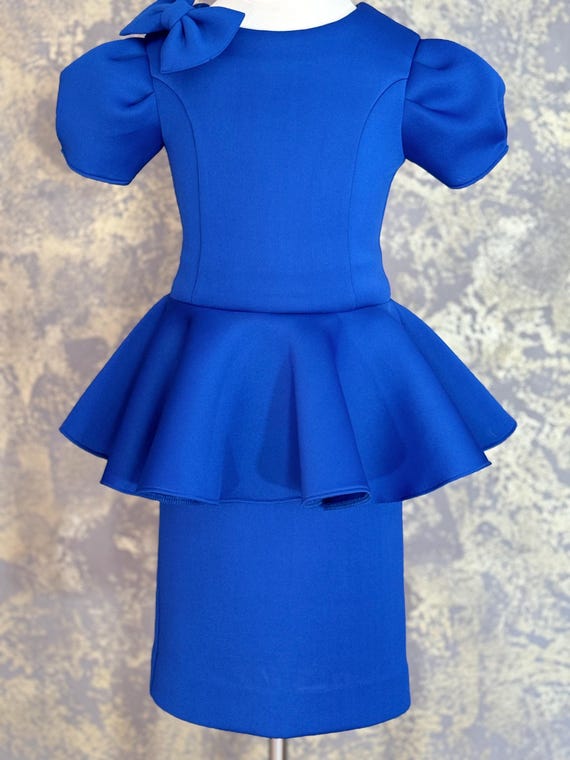 sachin and babi light blue dress ASOS design stripe scuba drop waist midi dress