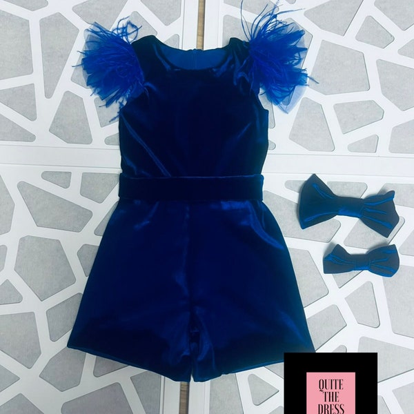 Royal Blue Romper Etsy